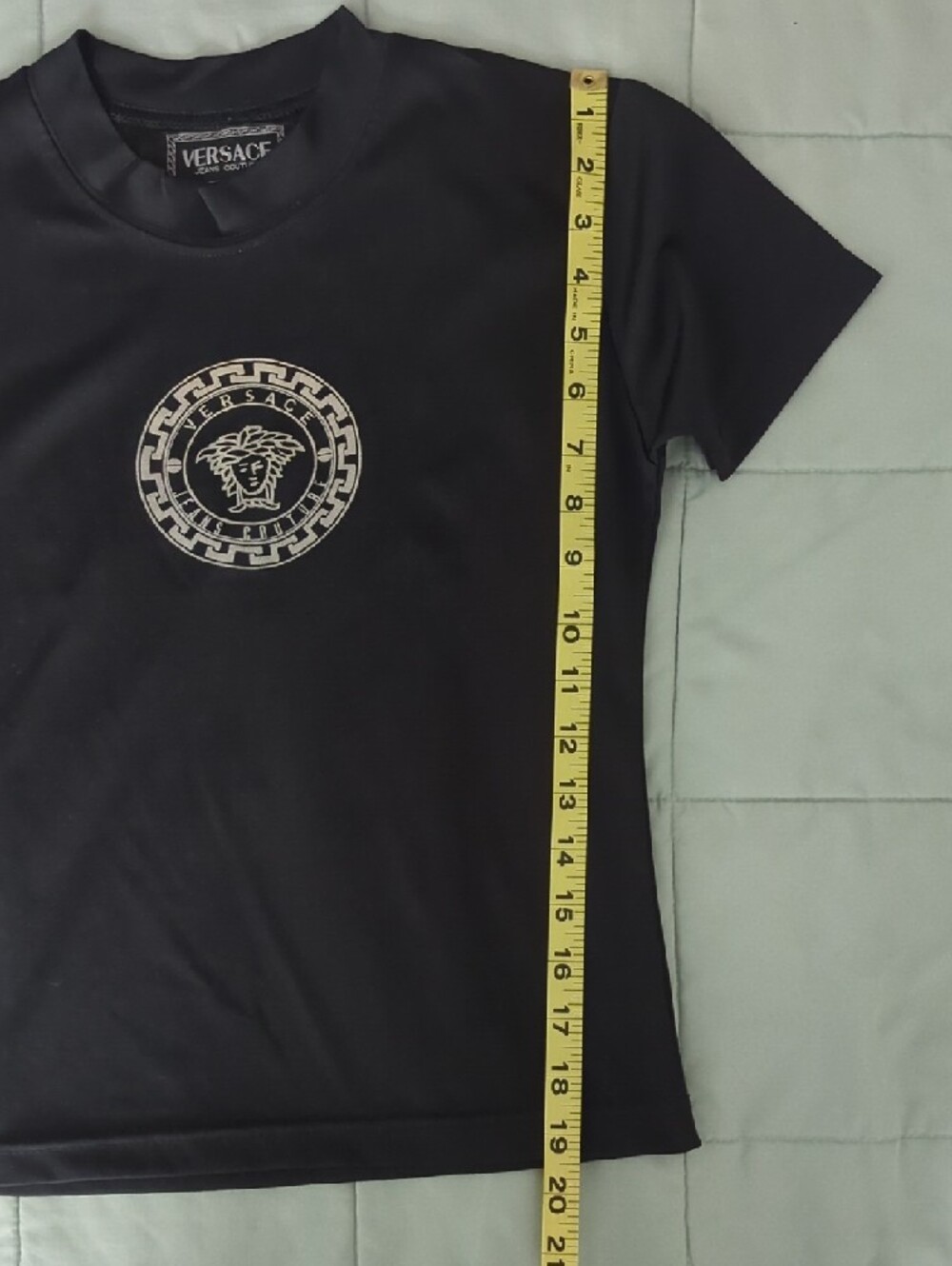 Versace Black Tee with Medusa Emblem - Picture 5 of 7